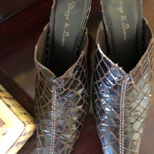 COPY - Diego di Lucca Brown Monica leather mule